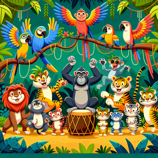 Funky Jungle Jamboree Diamonded Painting Kits