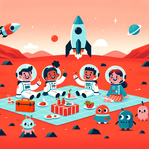 Space Picnic On Mars Paint By Diamond