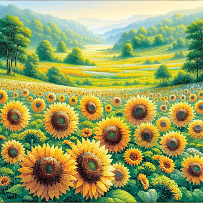 Radiant Sunflower Delight Paint By Diamonds Kits