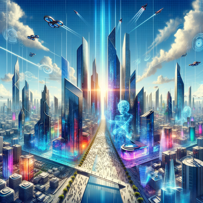 Futuristic Cityscape 5D DIY Paint By Diamond Kit