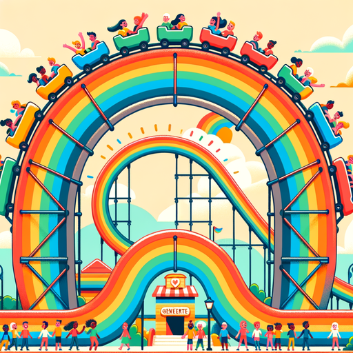 Rainbow Roller Coaster Paint By Diamond