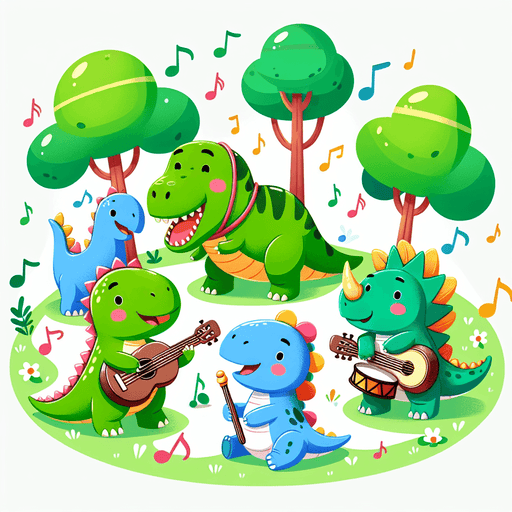 Funky Dinosaur Band Paint By Diamonds Art