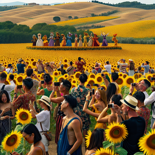 Tuscany Sunflower Festival Paint By Diamond