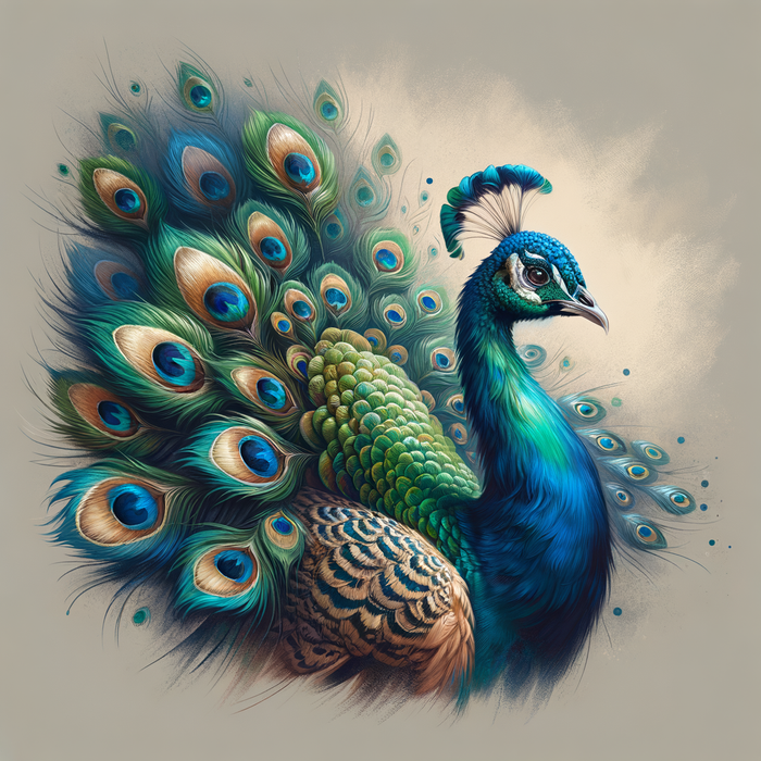 Royal Peacock Painting By Diamonds Kit