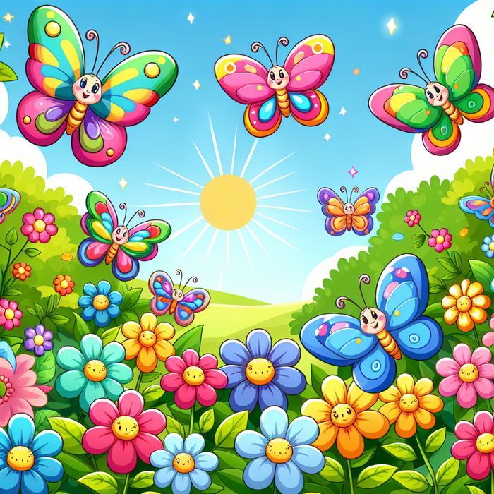 Bouncing Butterflies Paint By Color