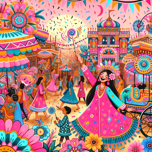 Joyful Festival Of Colors Paint By Color