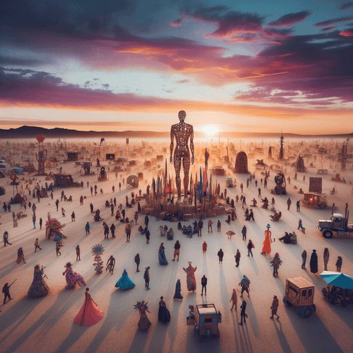 Burning Man - USA Paint By Color