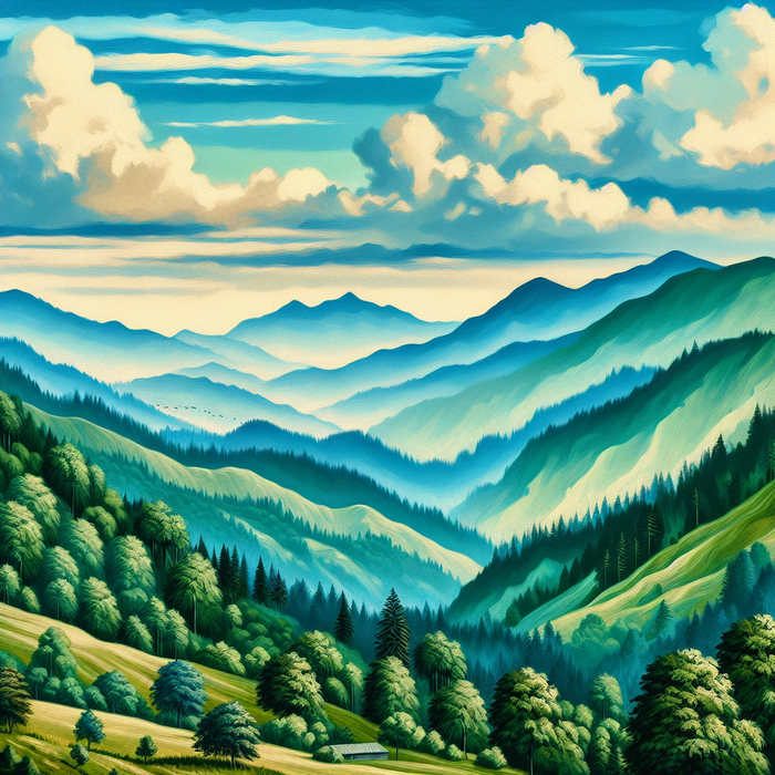 Peaceful Mountain Retreat Diamond Painting