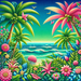 Tropical Paradise Vibes Paint By Diamond