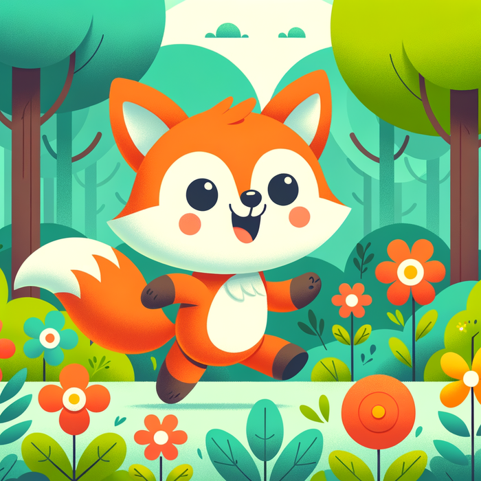 Joyful Fox Paint By Color