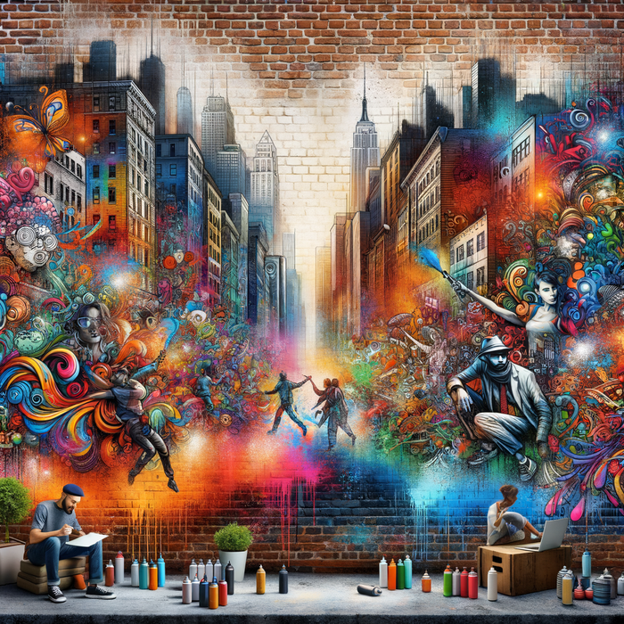 Colorful Urban Graffiti Paint By Diamonds