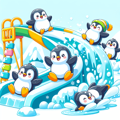 Playful Penguin Playground Paint By Diamonds