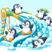 Playful Penguin Playground Paint By Diamonds