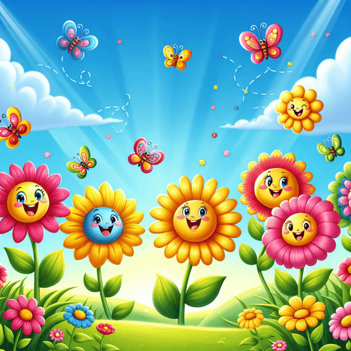Dancing Flower Garden Painting By Diamonds Kit
