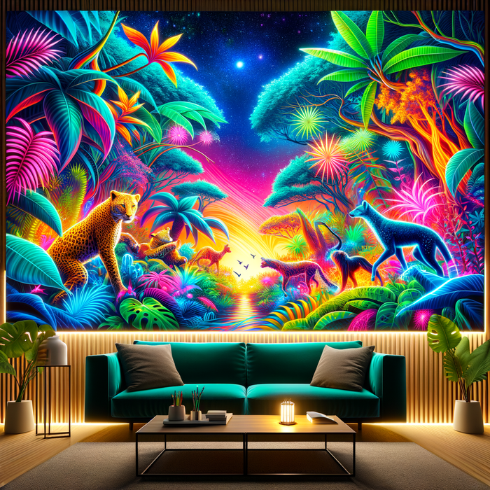 Neon Jungle 5D DIY Paint By Diamond Kit