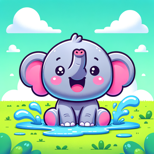 Charming Baby Elephant Diamond Painting