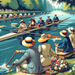 Henley Royal Regatta - England Painting By Diamonds Kit