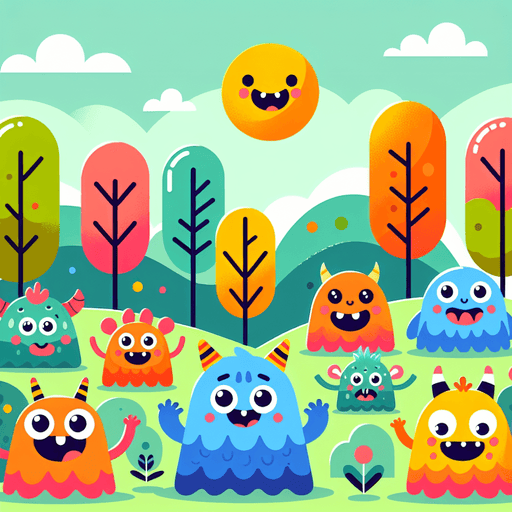 Friendly Little Monsters Paint By Diamonds