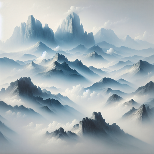 Misty Mountain Peaks Paint By Diamonds