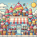 Ice Cream Shop Delight Paint By Diamonds Art