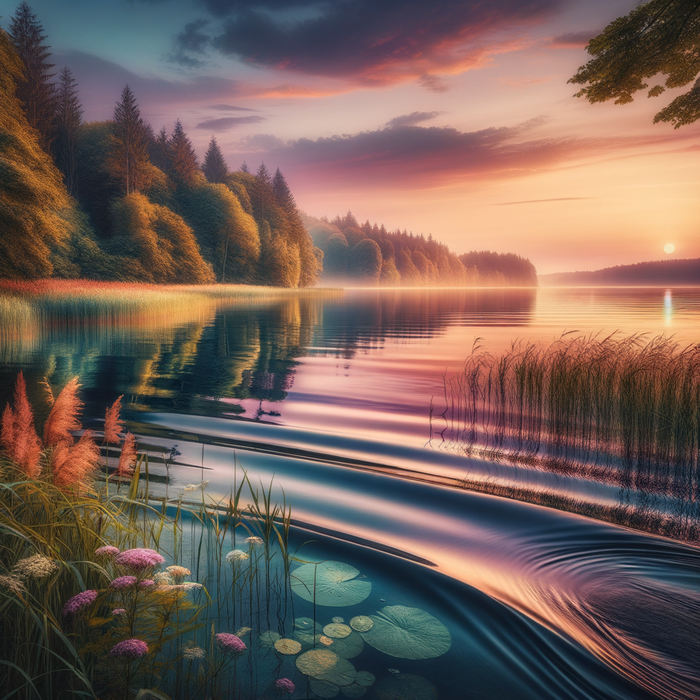 Serene Lakeside Retreat 5D DIY Paint By Diamond Kit