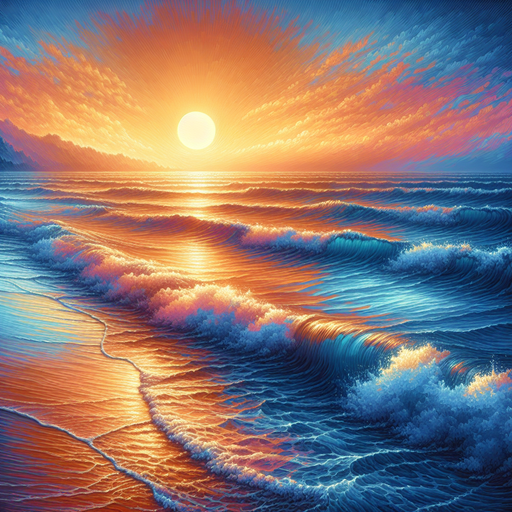 Glorious Ocean Sunrise Diamond Painting