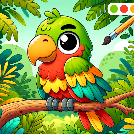 Joyful Jungle Parrot Diamond Painting