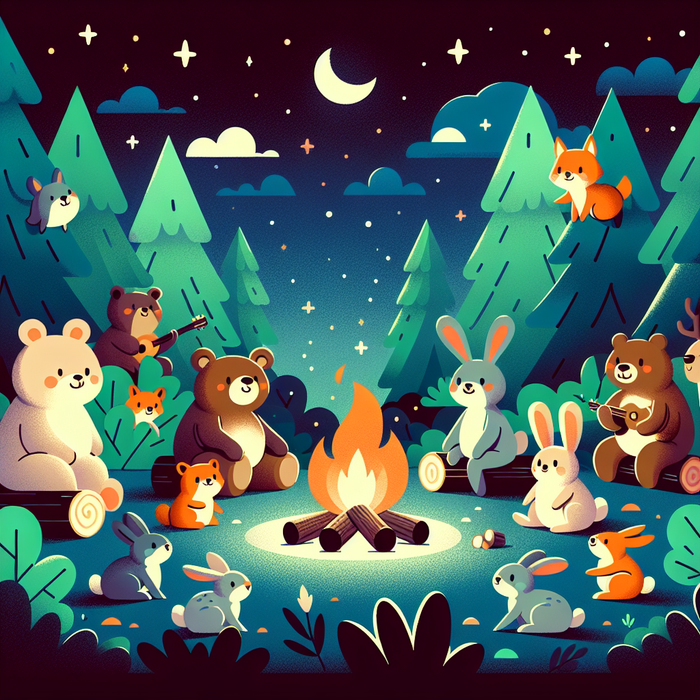 Woodland Animal Campout Paint By Diamond