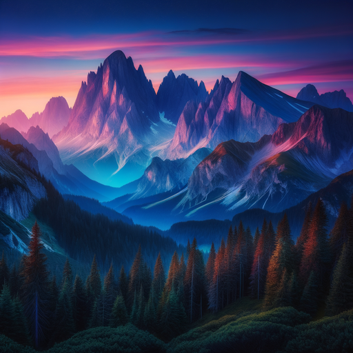 Majestic Mountains At Dawn Paint By Diamonds Art