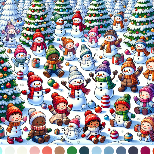 Festive Winter Wonderland Paint By Diamonds Art