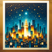 Starry Night Cityscape Diamond Painting