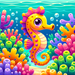 Sassy Seahorse Paint By Color