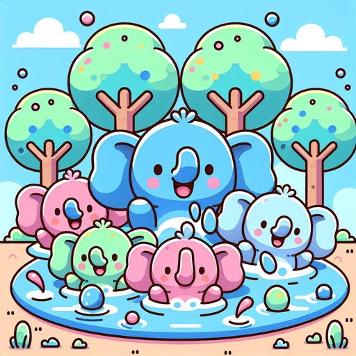 Joyful Elephants Paint By Diamond