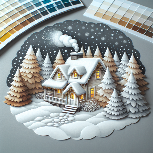 Cheerful Winter Cottage Diamonded Painting Kits