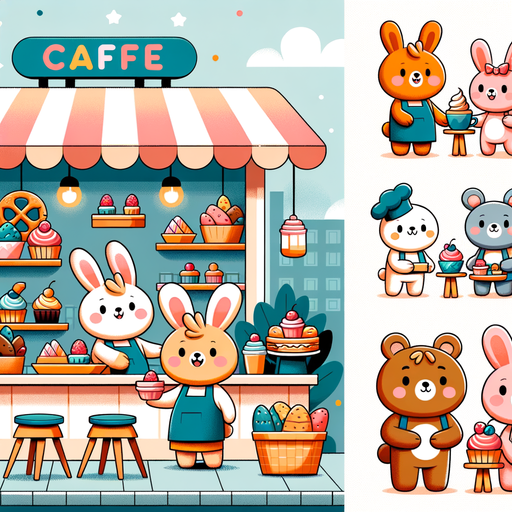 Cute Critter Café Paint By Diamonds Kits