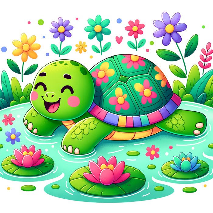 Sweet Turtle Paint By Color