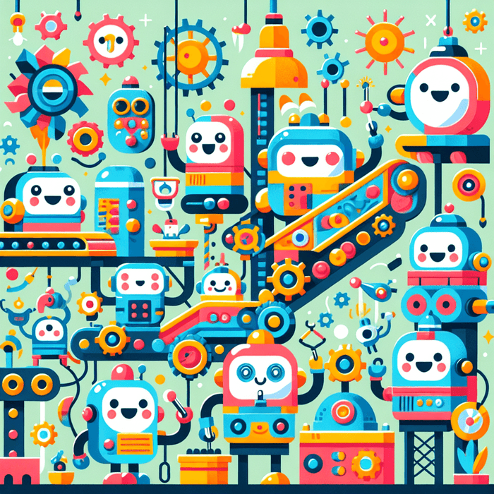 Robot Factory Adventure Paint By Diamonds Art