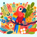 Charming Parrot Paint By Diamonds