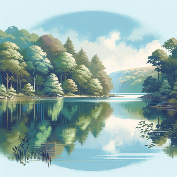 Tranquil Lakeside Retreat Diamond Painting