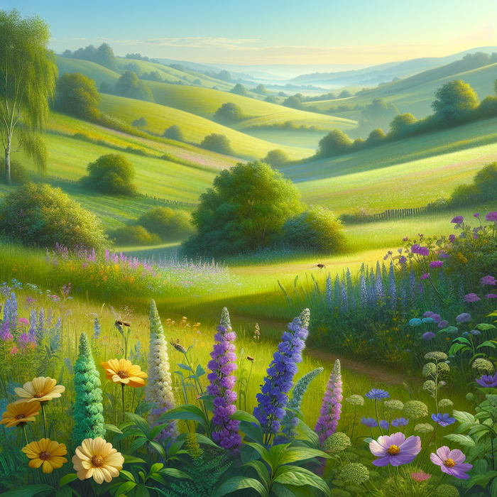 Peaceful Country Meadow Painting Diamond Kit