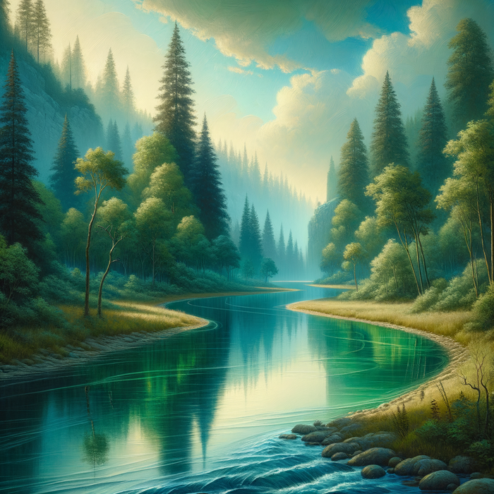 Calm River Paint By Color