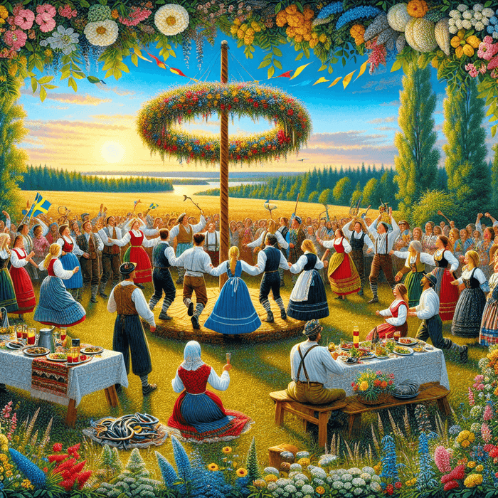 Midsummer Celebrations In Sweden Diamond Painting