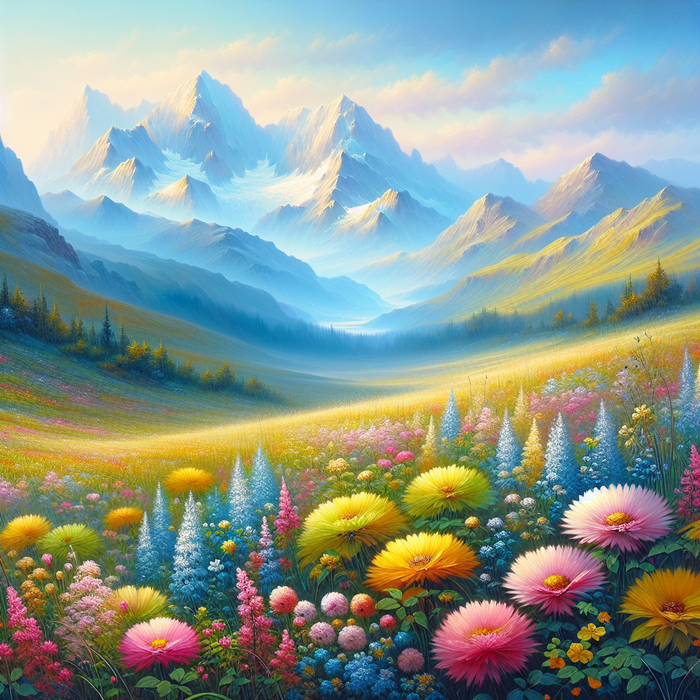 Serene Mountain Meadow Diamond Painting