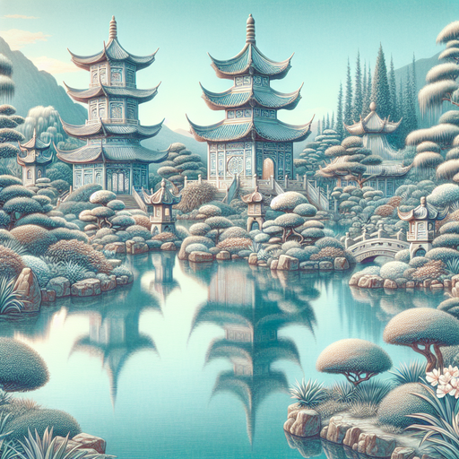 Historic Asian Pagodas Diamond Painting