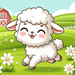 Frolicking Lamb Paint By Diamonds Art