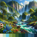 Cascading Waterfalls Paint By Diamonds Art