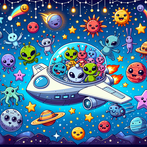 Joyful Adventure In Space Painting Diamond Kit