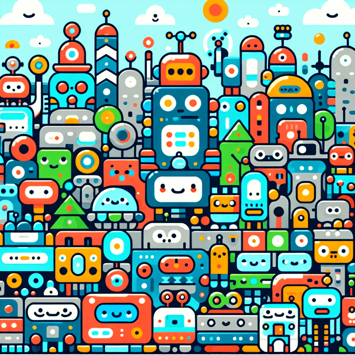 Creative Robot City Paint By Diamonds Art