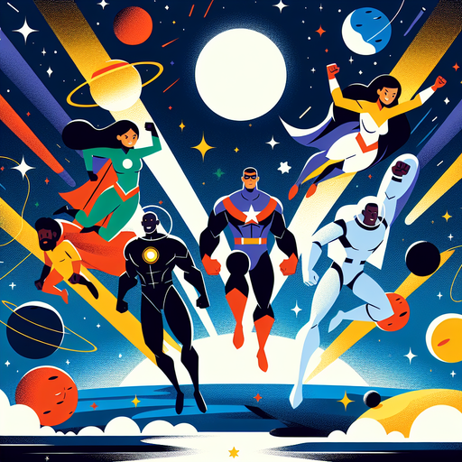 Superhero Space Rescue Paint By Color