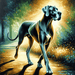 Majestic Great Dane Stroll Paint By Color